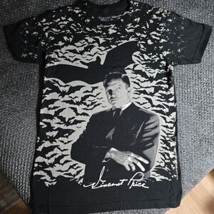Vincent Price Horror Graphic Tee Small Keepsville Goth Halloween Bat Shirt